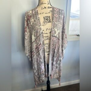 Mystree kimono paisley print bohemian hippie Gypsy tassels indie festival indie